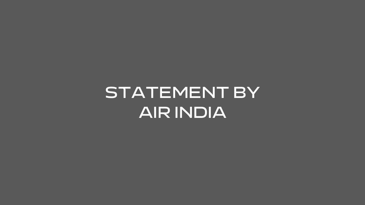 Statement by Air India