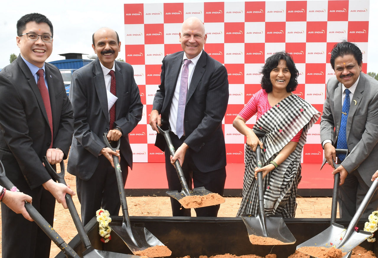 Groundbreaking ceremony of the Maintenance, Repair and Overhaul (MRO) facility in Bengaluru